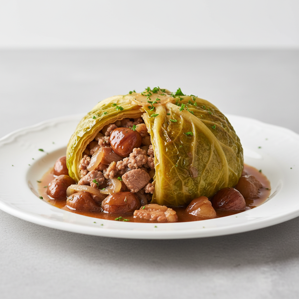 Chou farci aux marrons
