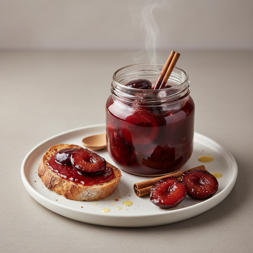 Confiture de prunes à la cannelle