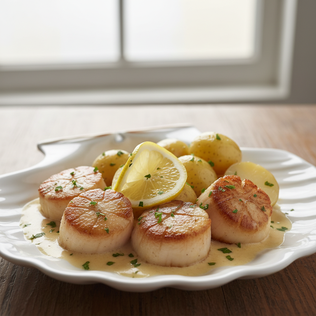 Coquilles Saint-Jacques à la bretonne