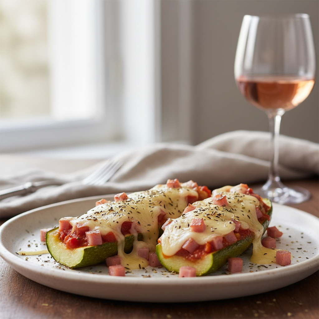 Courgettes farcies façon pizza