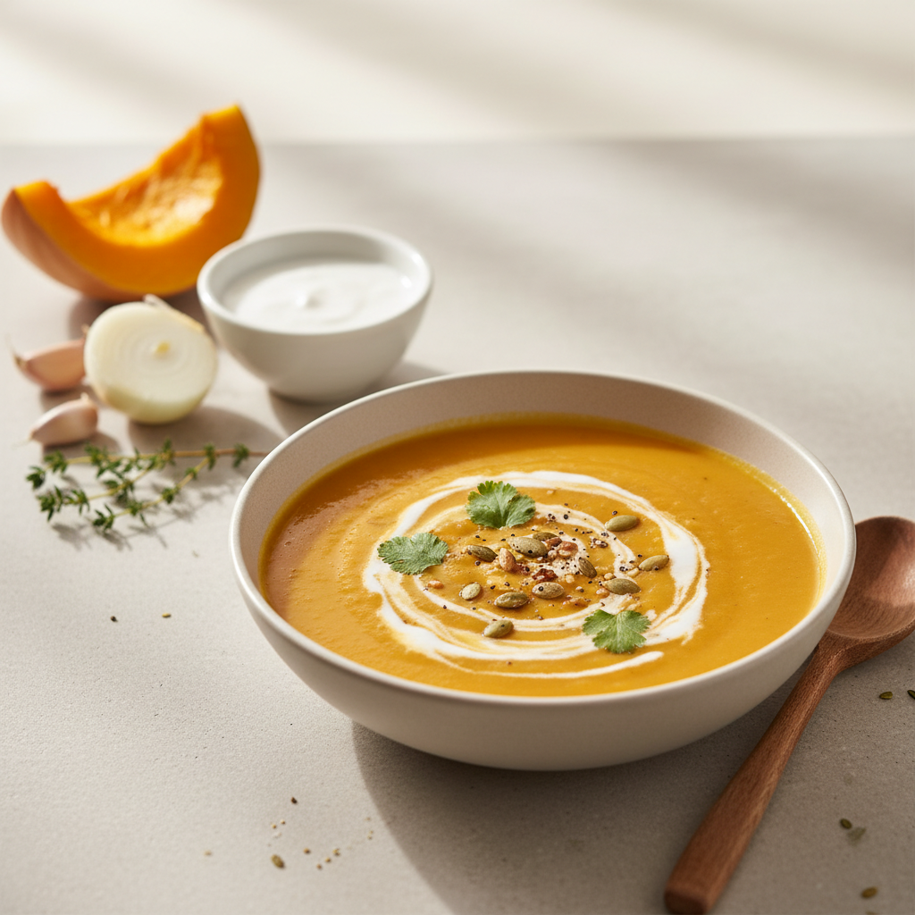 Crème de courge au lait de coco