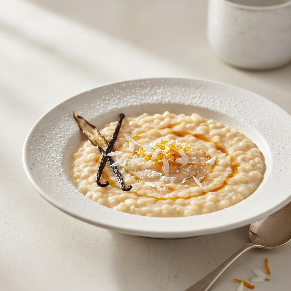 Crème de riz à la fleur d'oranger