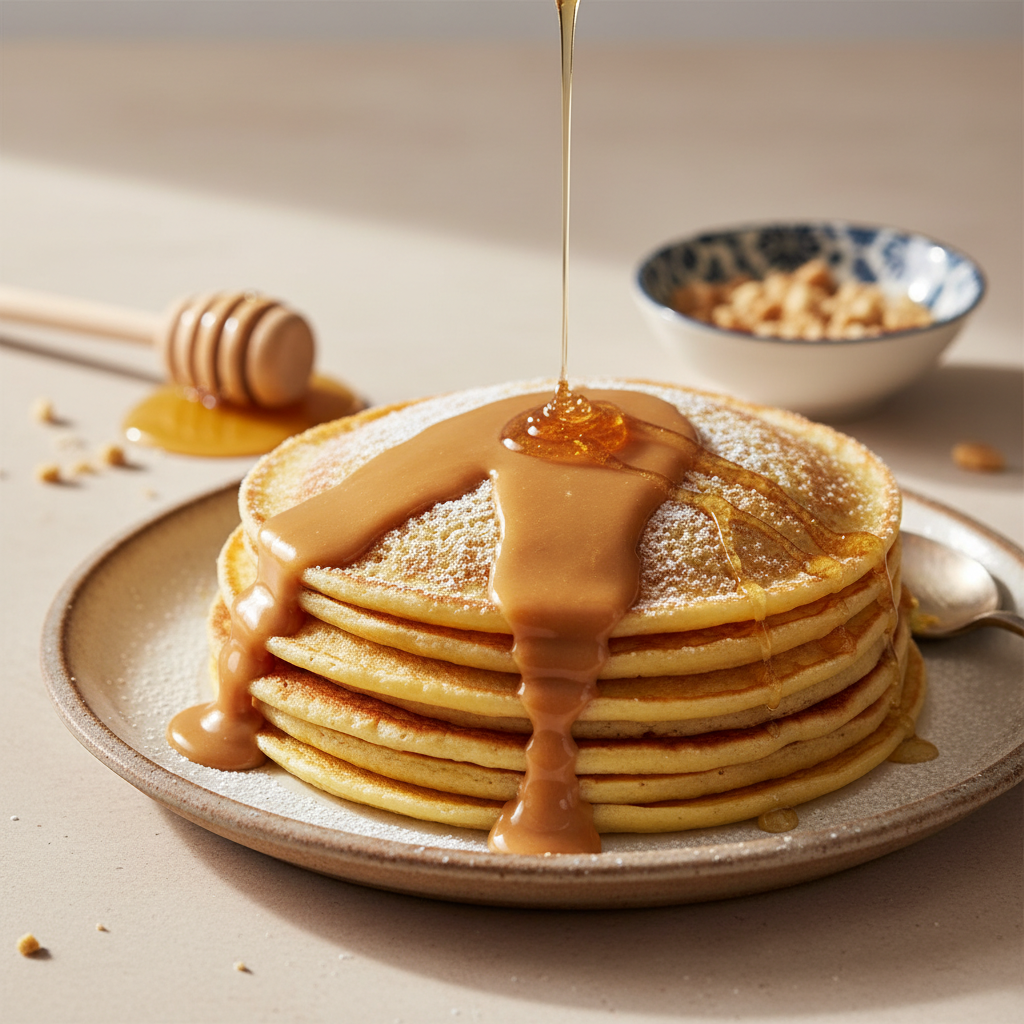 Crêpes au beurre de cacahuète et miel