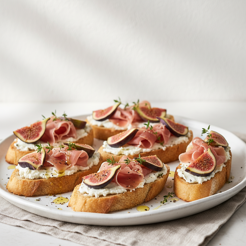 Crostini au jambon cru et figues