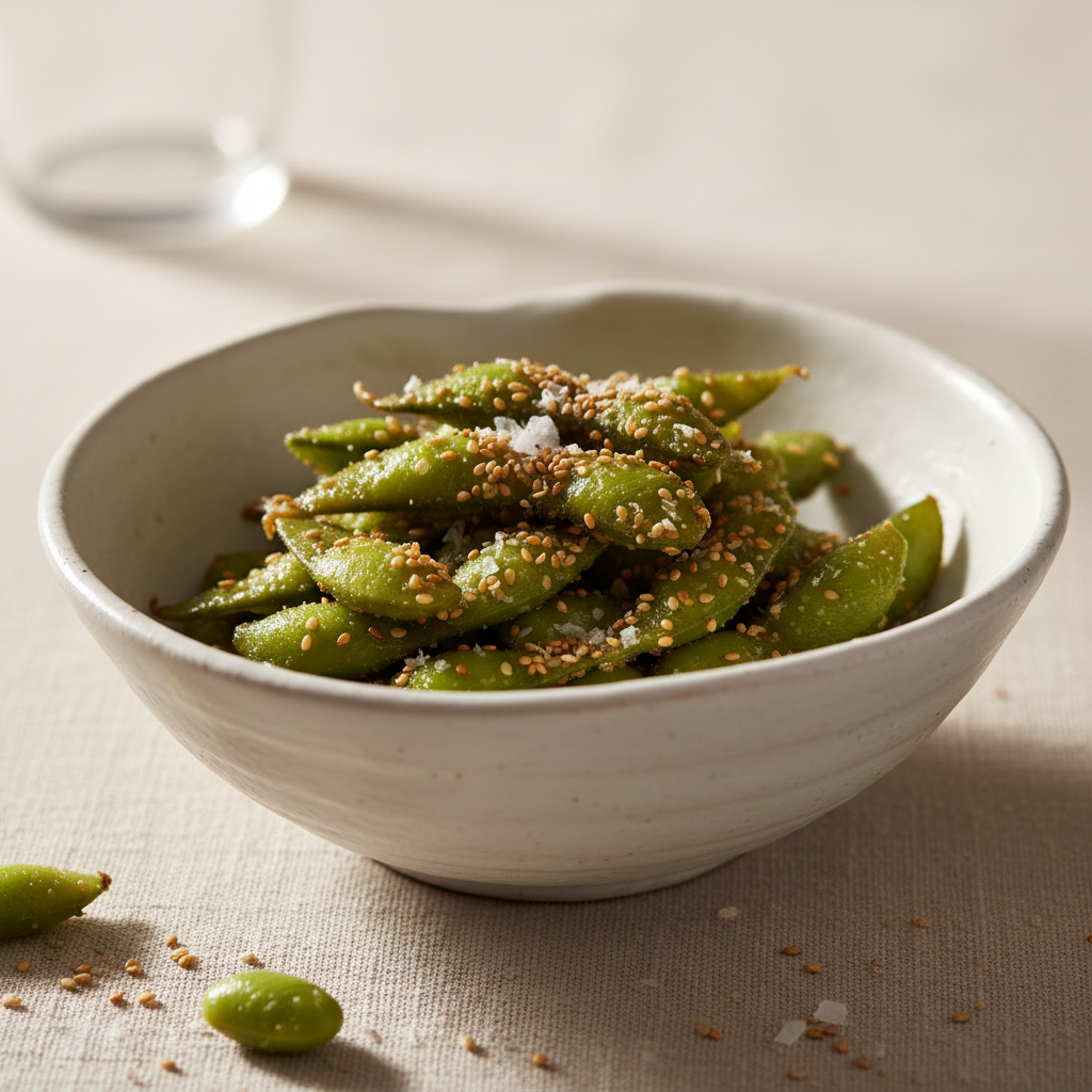 Edamame au sel et sésame