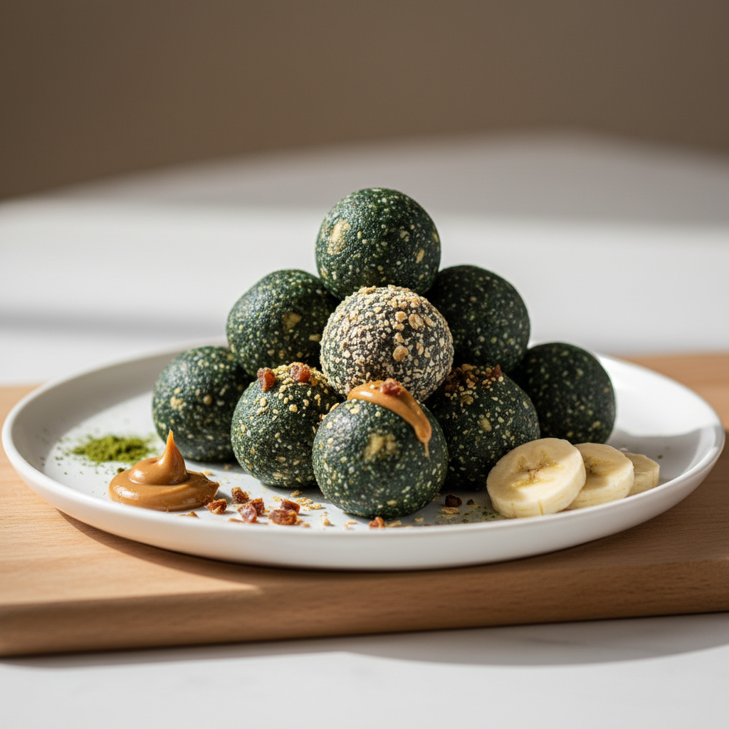 Energy balls spiruline et banane