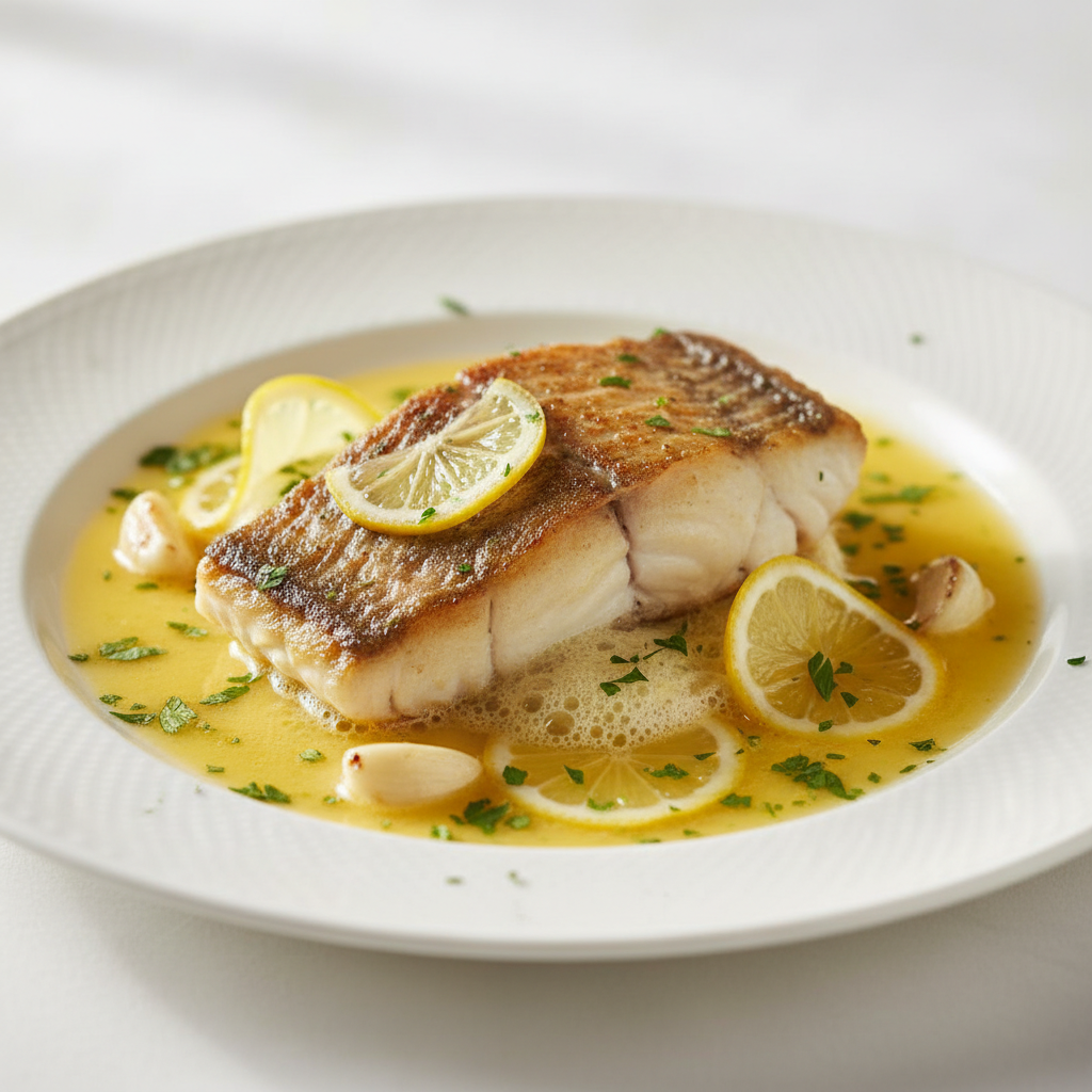 Filet de mérou au beurre citronné