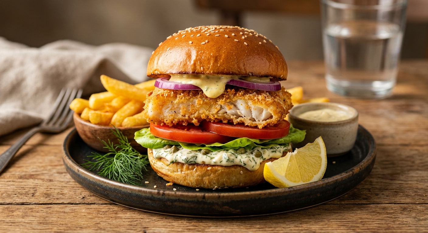Fish burger citron