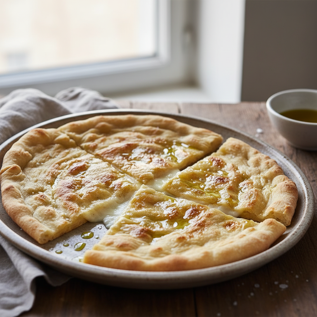 Focaccia croustillante au fromage de Ligurie