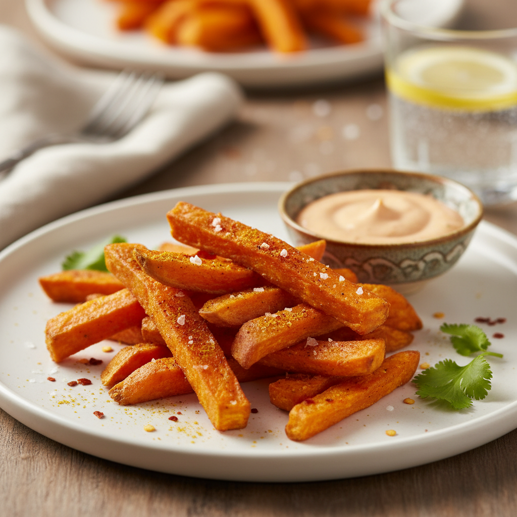 Frites de patate douce aux épices