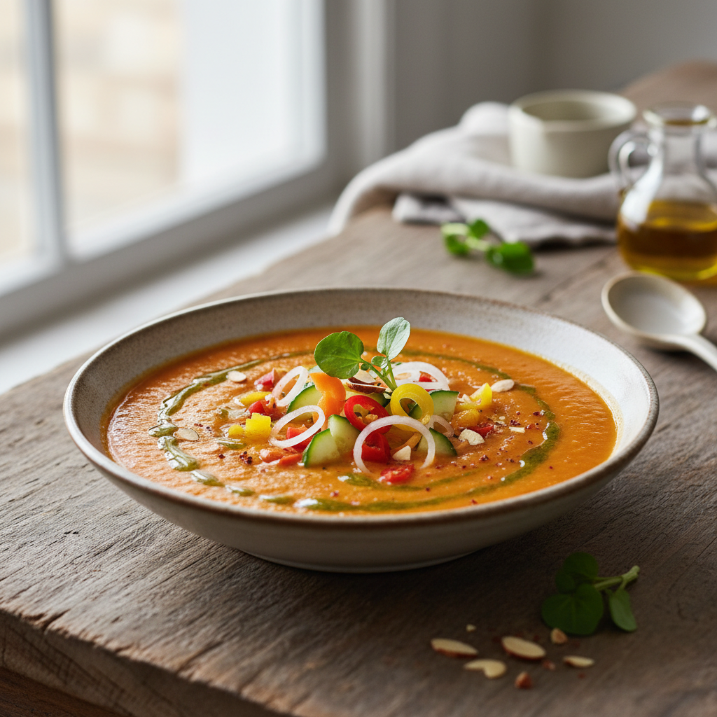 Gaspacho de poivrons épicé