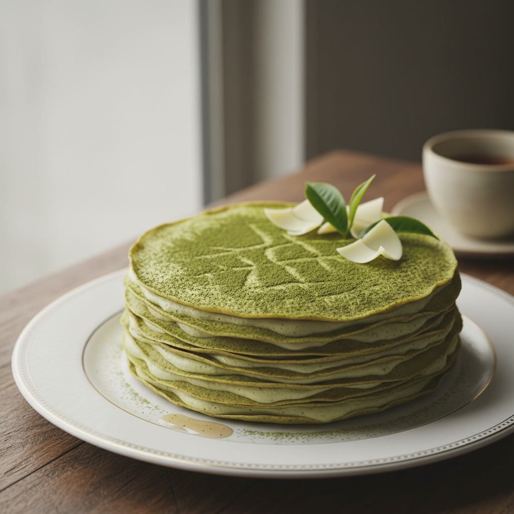 Gâteau mille-crêpes matcha Genki