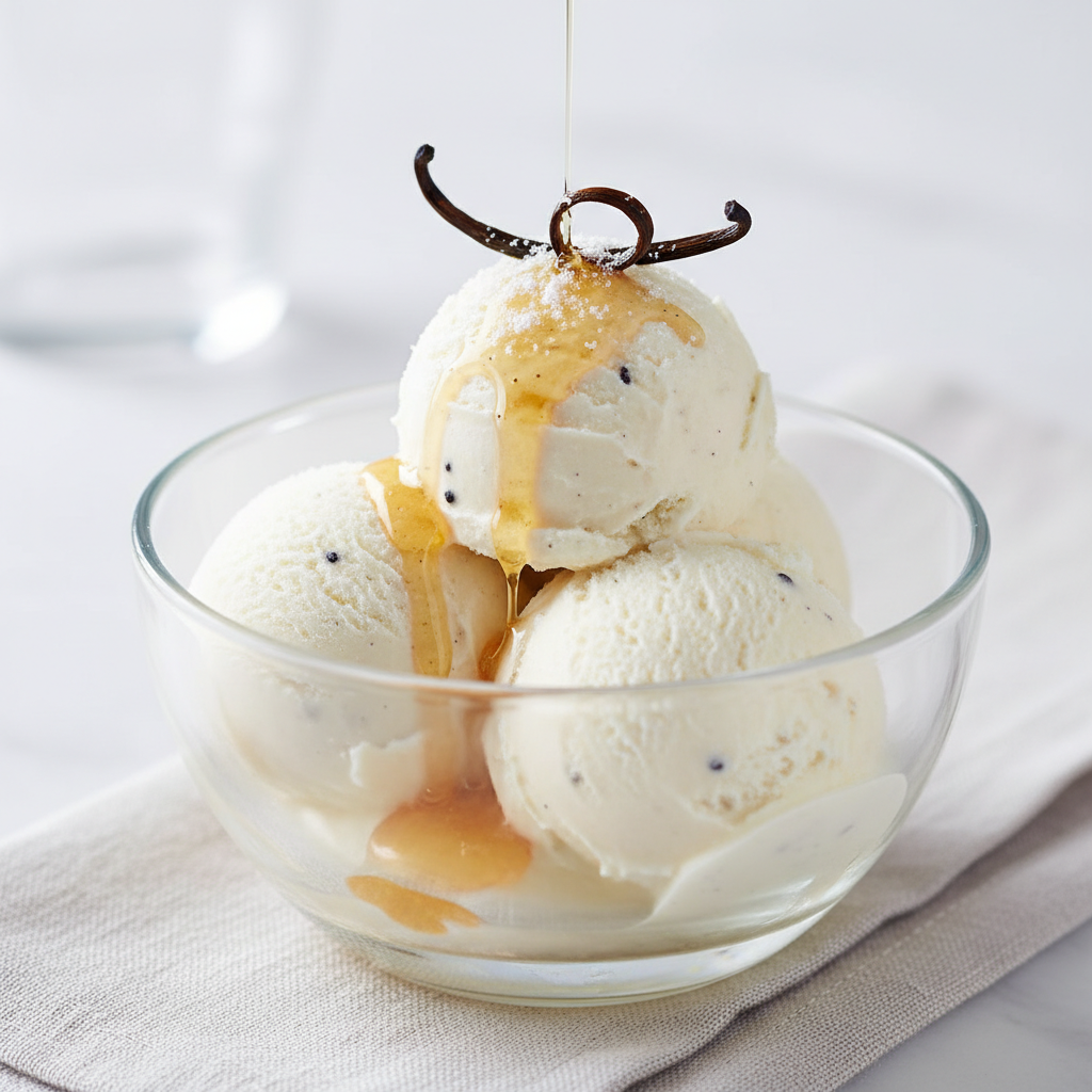Glace au fromage blanc et miel