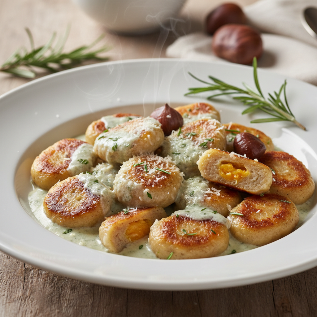 Gnocchis de châtaigne au gorgonzola