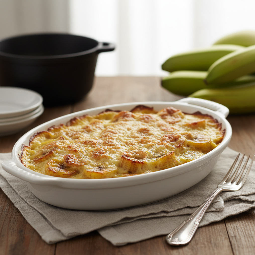 Gratin de bananes plantain
