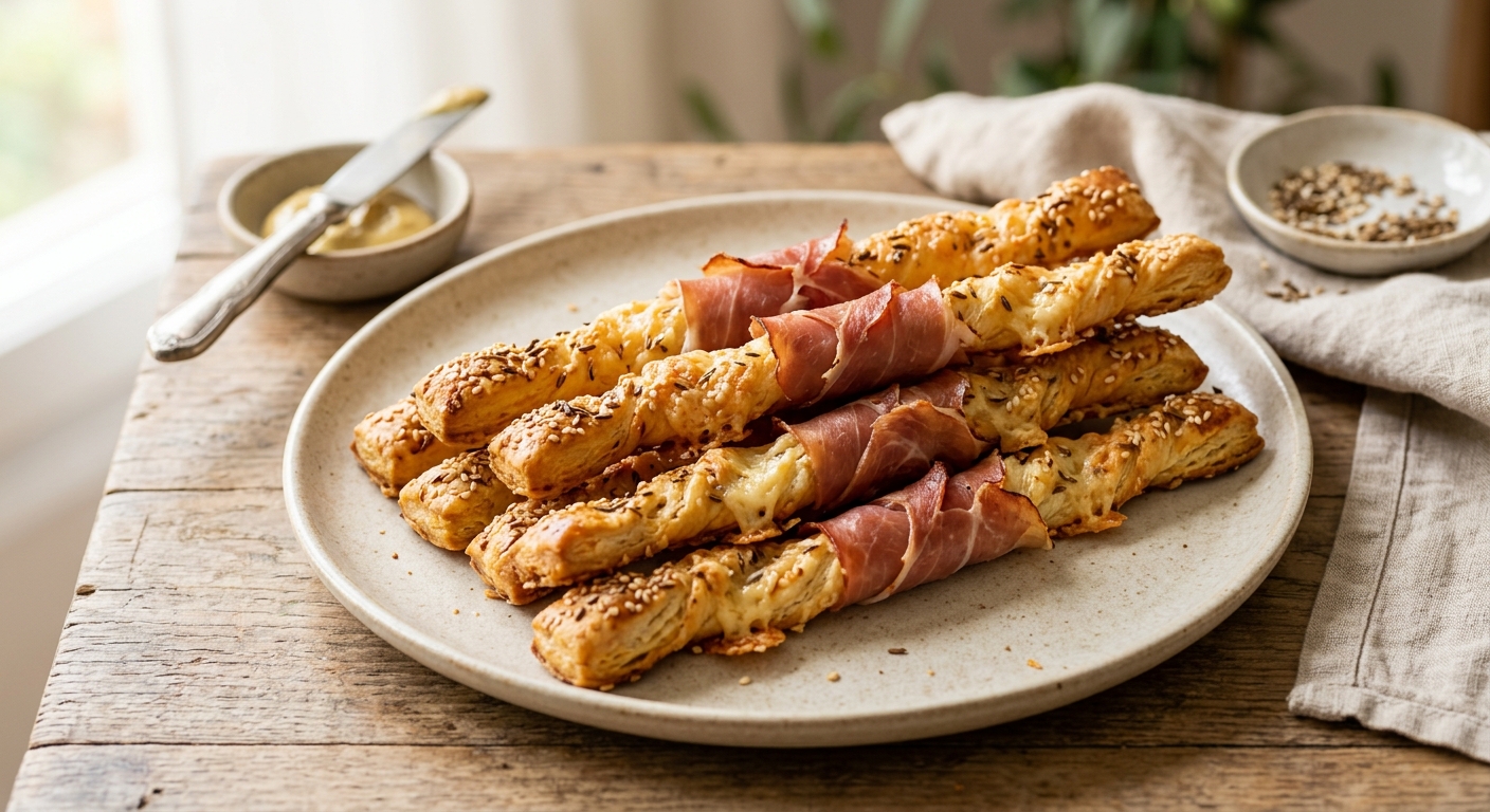 Gressins Maison en robe de jambon cru