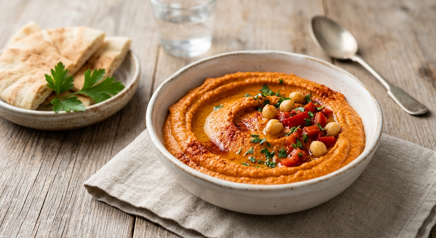 Houmous aux poivrons rouges