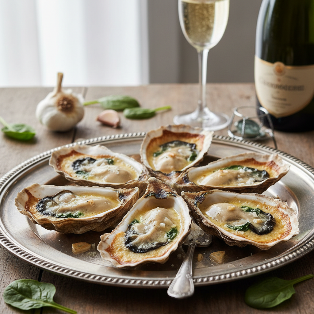 Huîtres chaudes au champagne