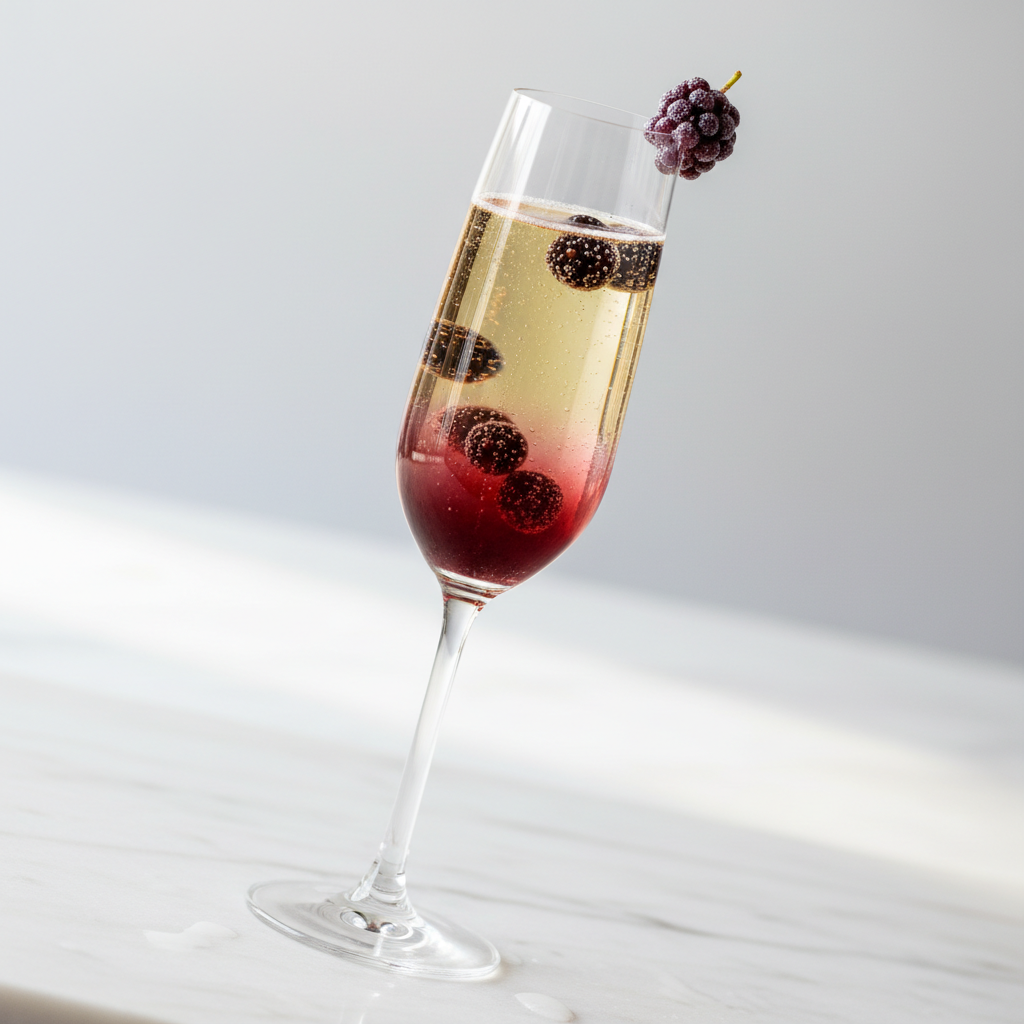 Kir royal au champagne