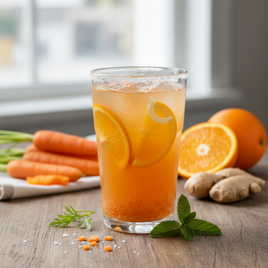 Kvas de carotte-orange-gingembre