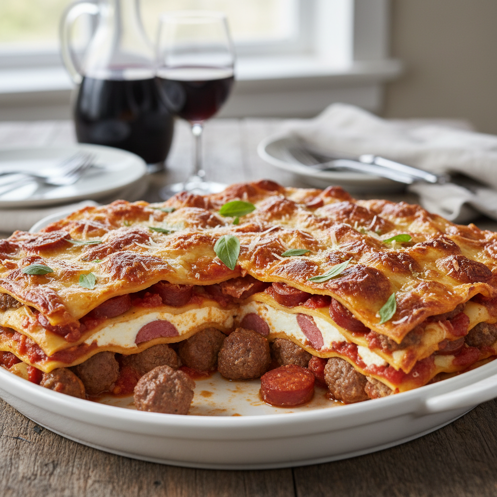 Lasagnes très riches de Carnaval