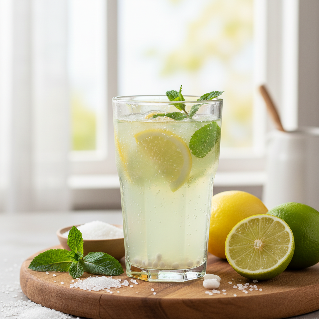 Lemon-lime tibicos limonade