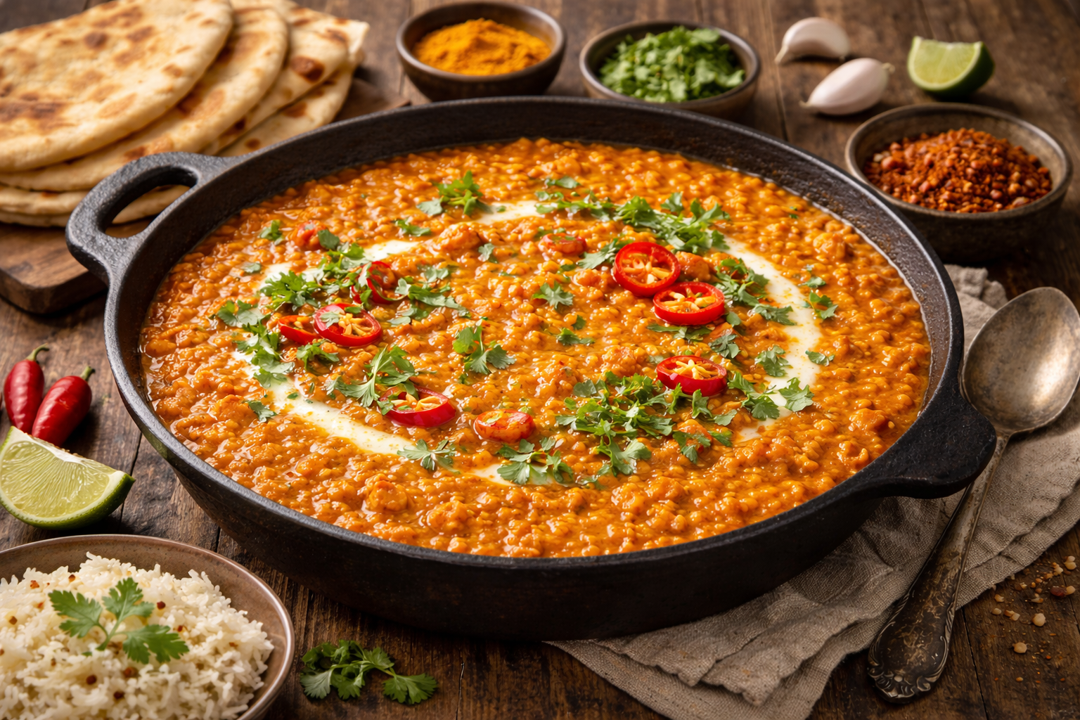 Dahl de lentilles corail