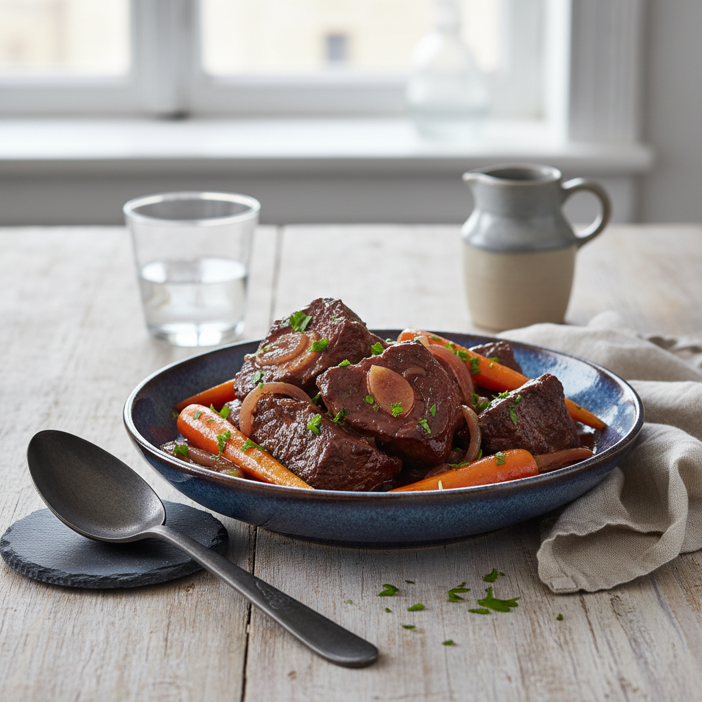 Mijoté de joue de boeuf aux carottes