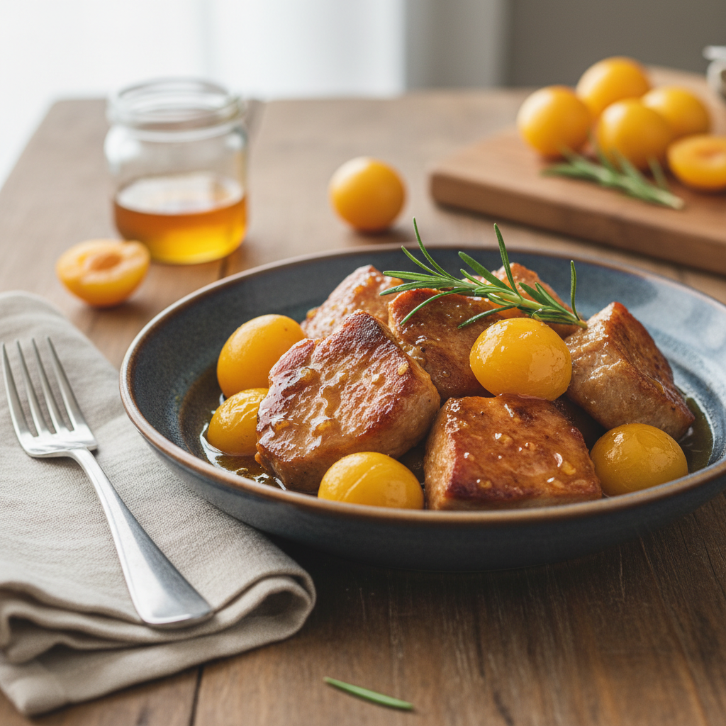 Mijoté d'échine de porc aux mirabelles