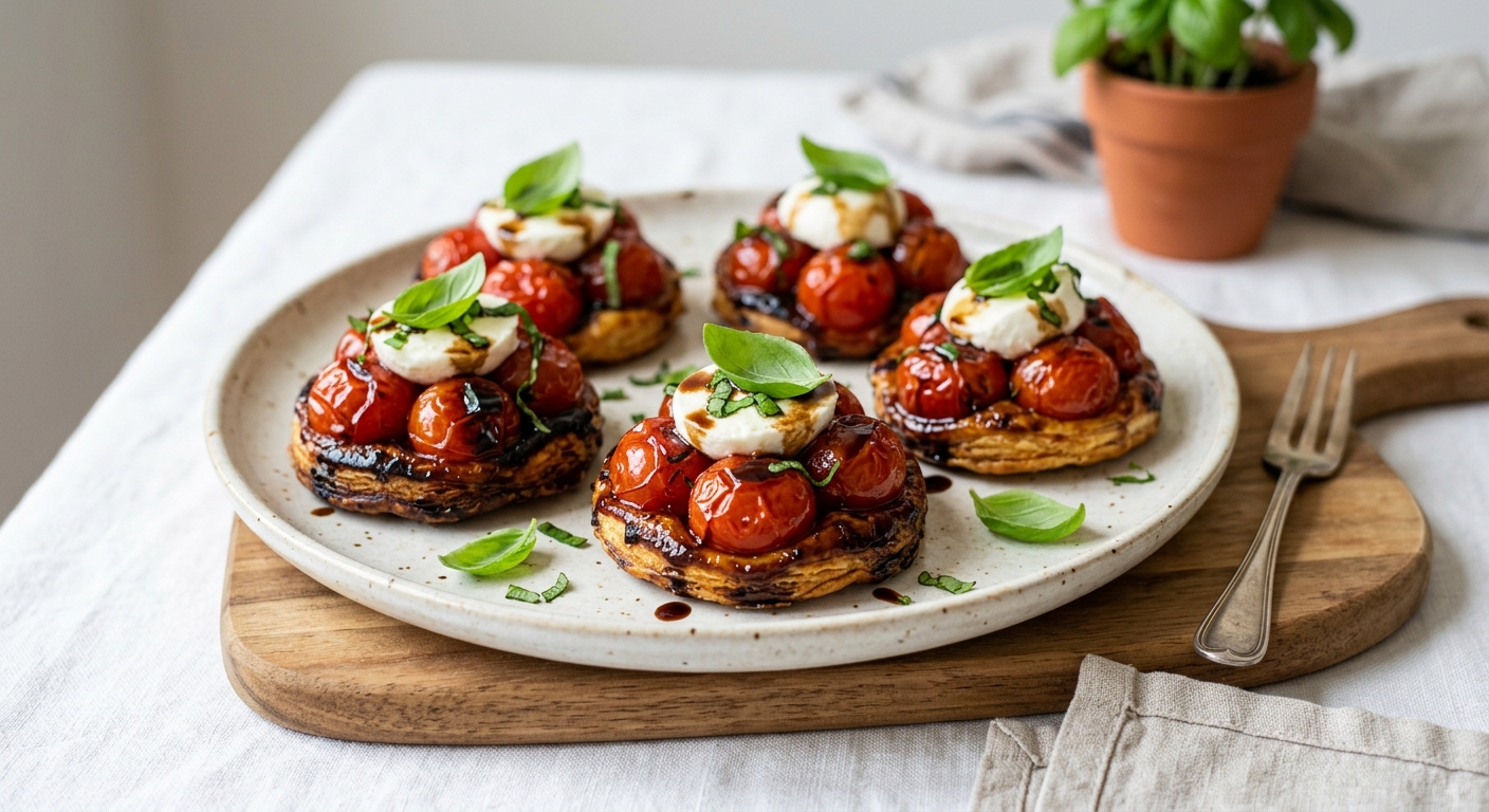 Mini-tatins de tomates cerises