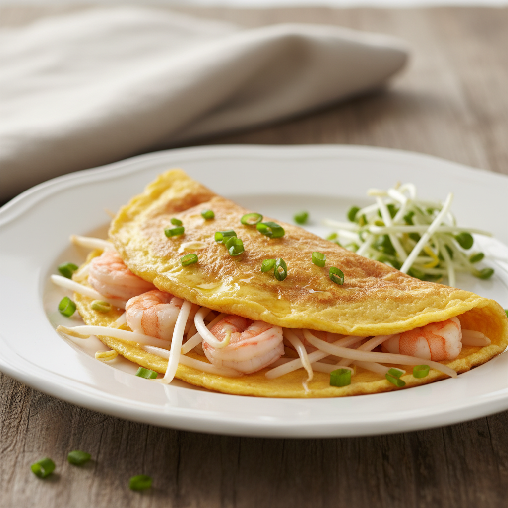 Omelette aux crevettes