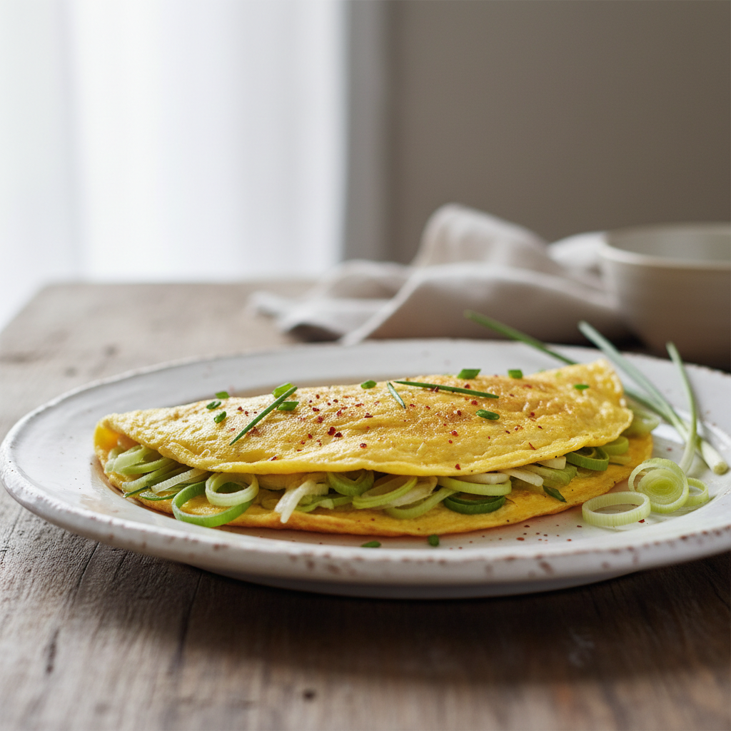Omelette créole aux cives