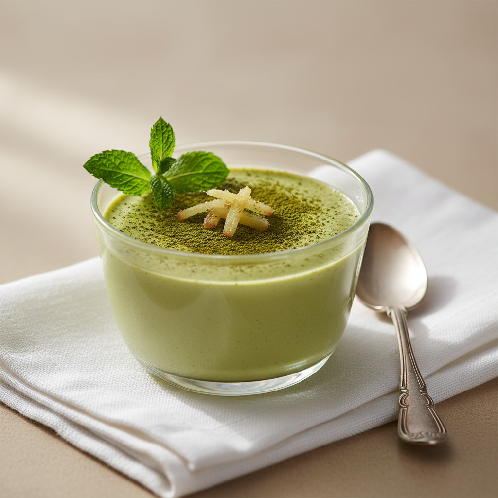 Panna cotta au matcha