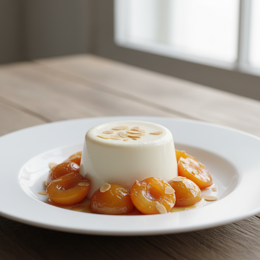 Panna cotta aux mirabelles caramélisées
