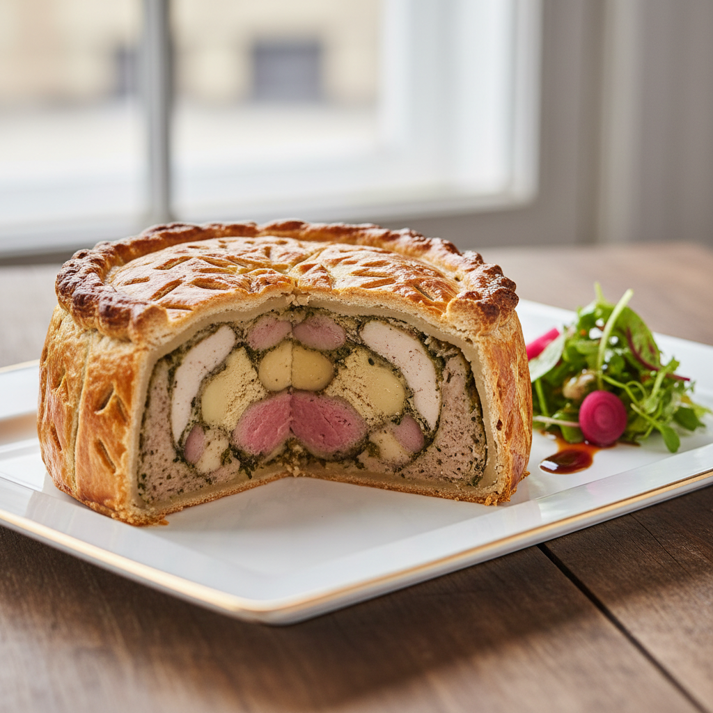 Pâté en croûte de volaille et foie gras