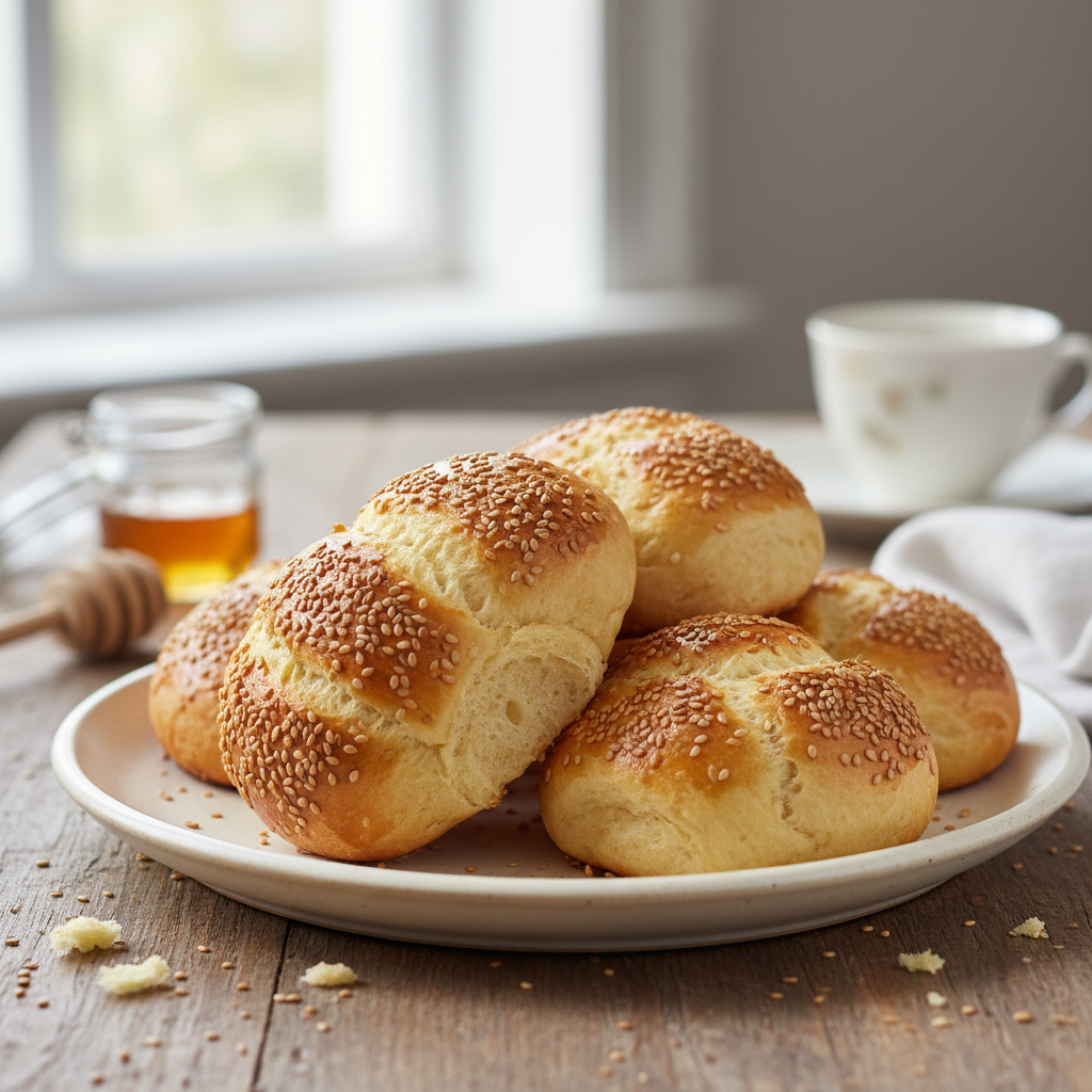 Petites brioches aux graines de sésame