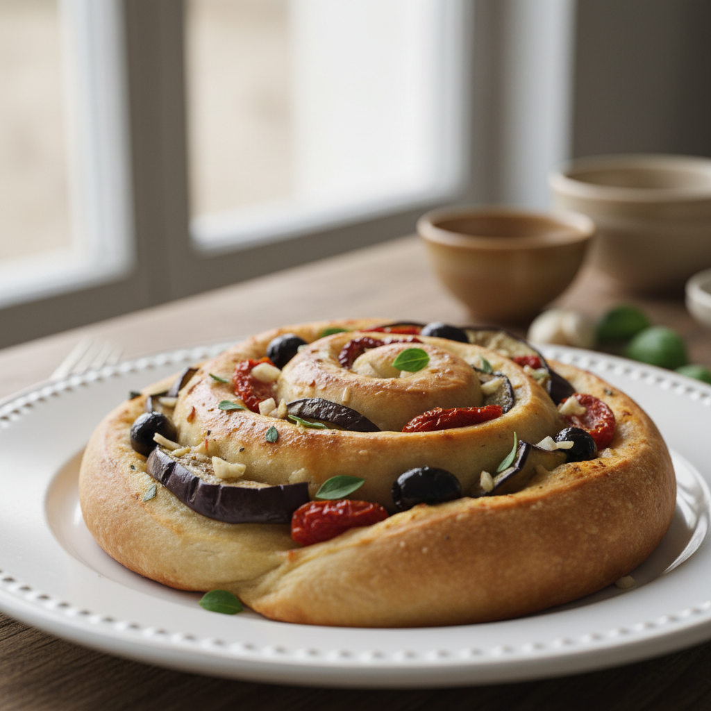 Pizza escargot à l'aubergine