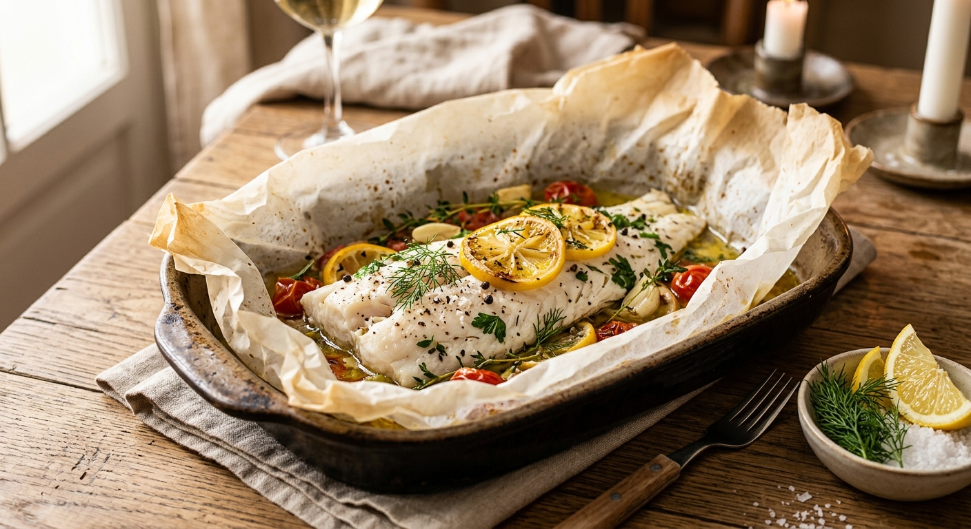 Poisson en papillote au citron