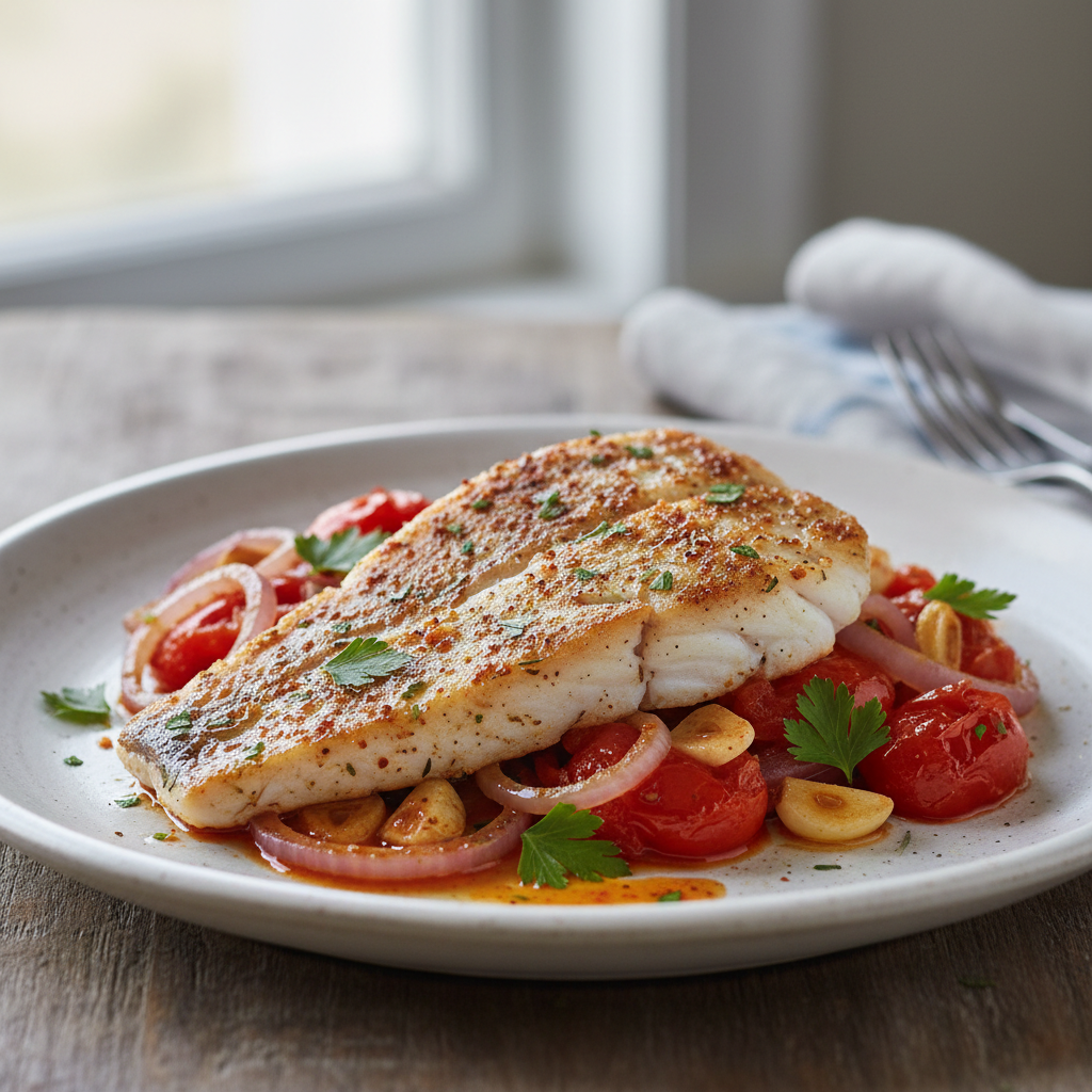 Poisson épicé à la poêle