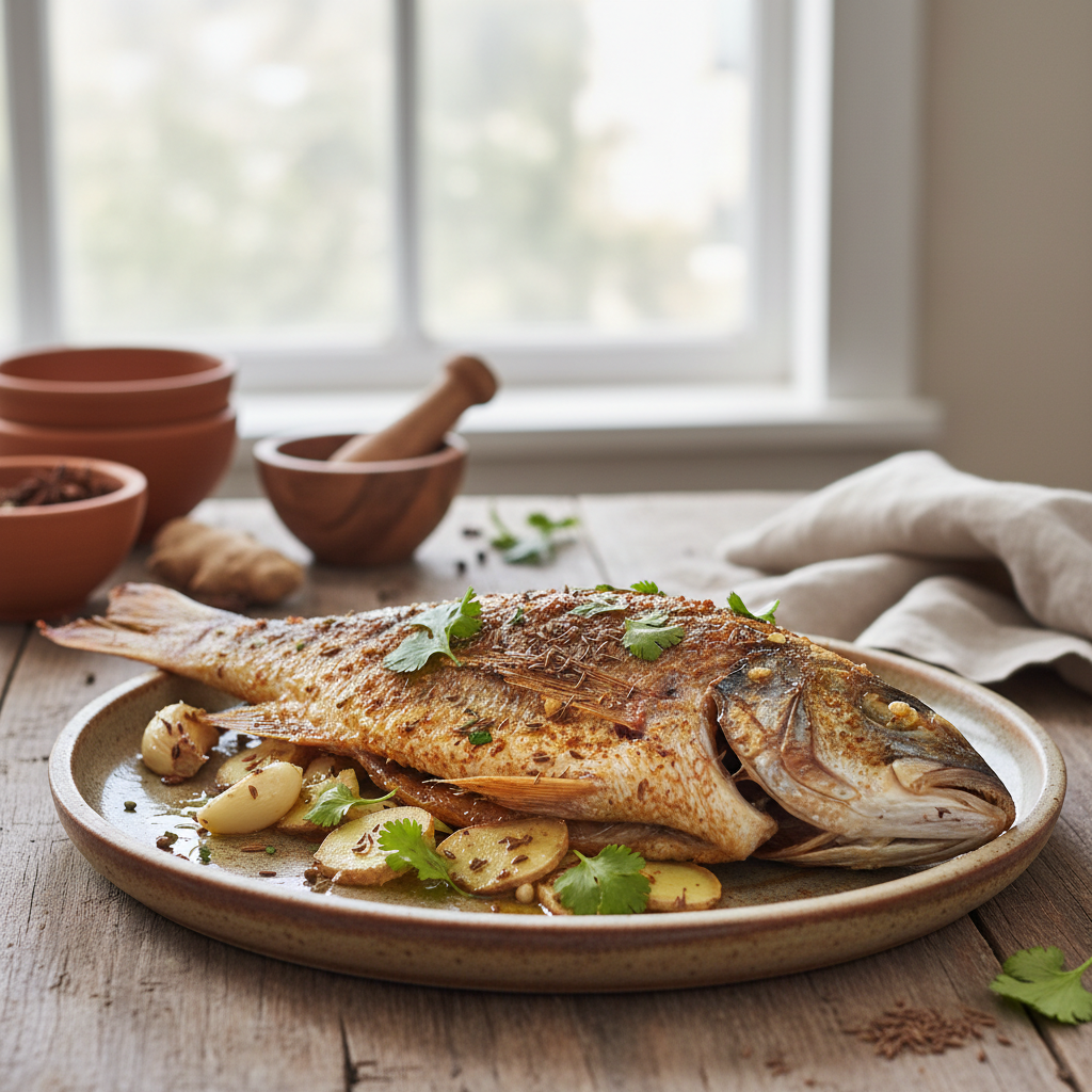 Poisson grillé au massalé