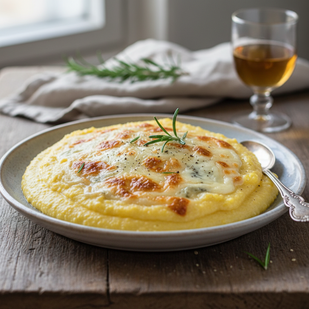 Polenta aux quatre fromages