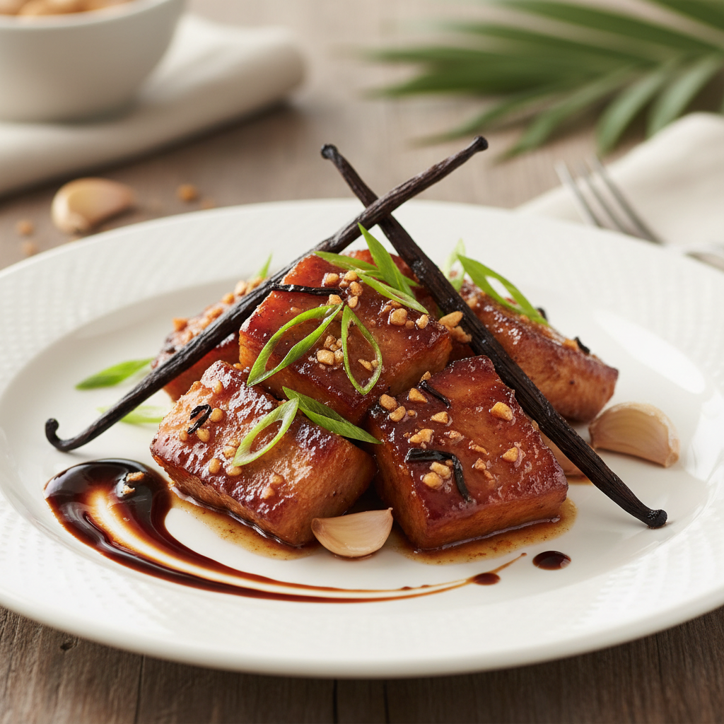 Porc caramélisé à la vanille