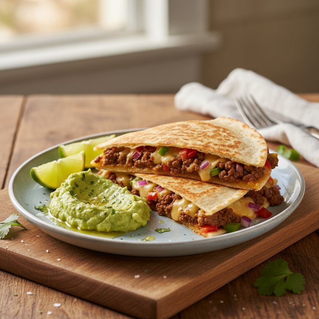 Quesadillas au boeuf haché