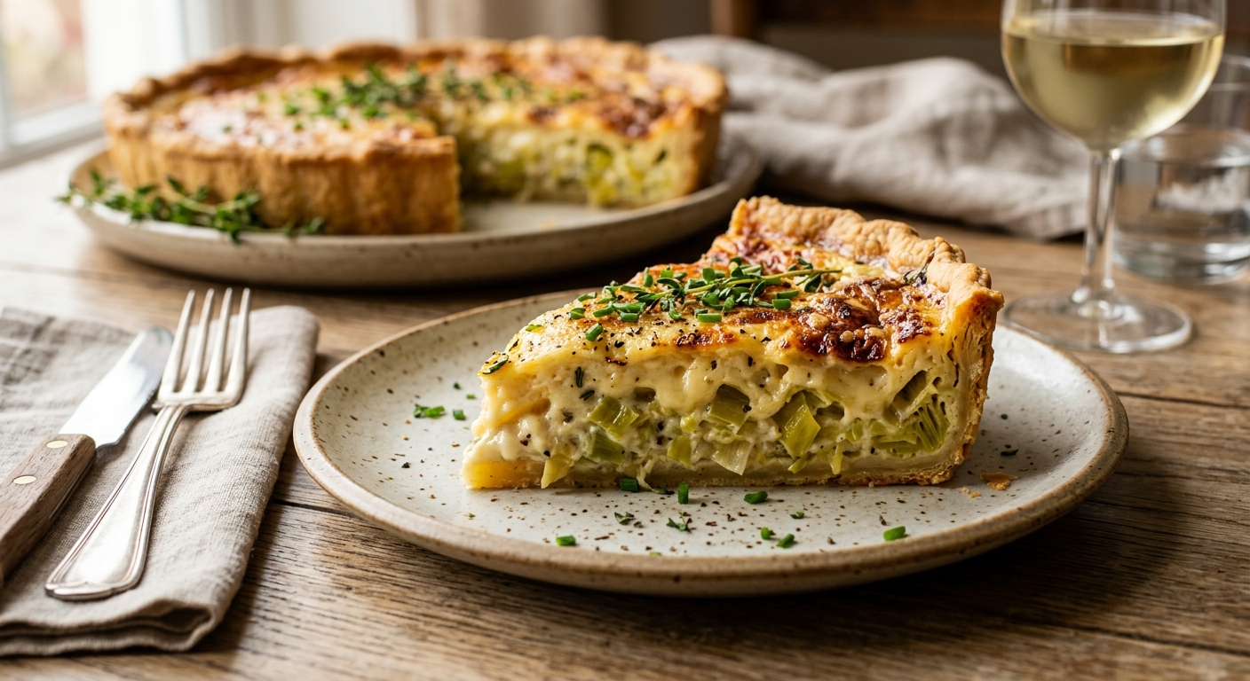 Quiche aux poireaux & comté