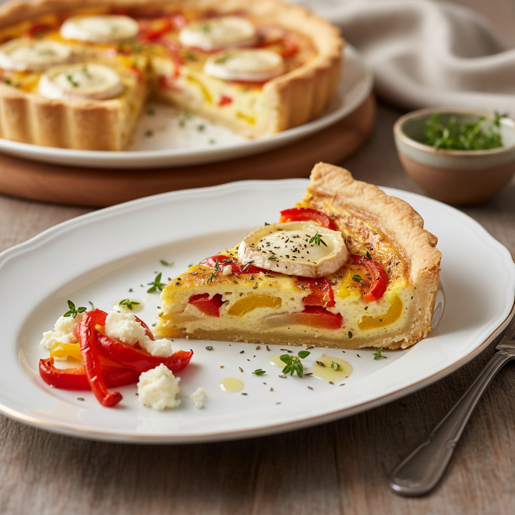Quiche aux poivrons & chèvre