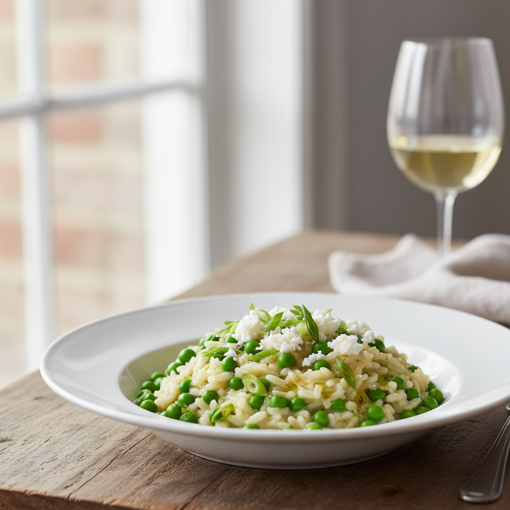 Risotto aux petits pois & chèvre