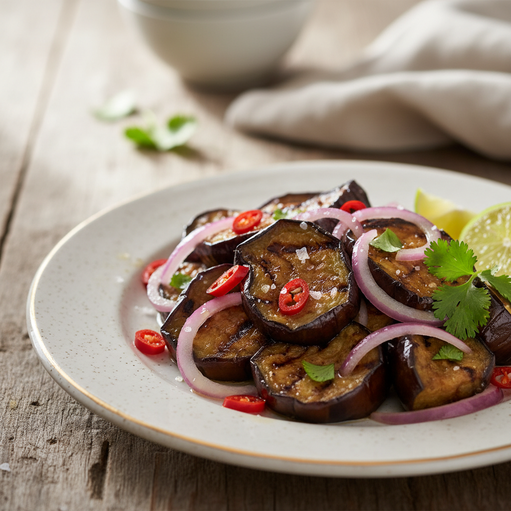 Rougail bringelle grillé (aubergine)