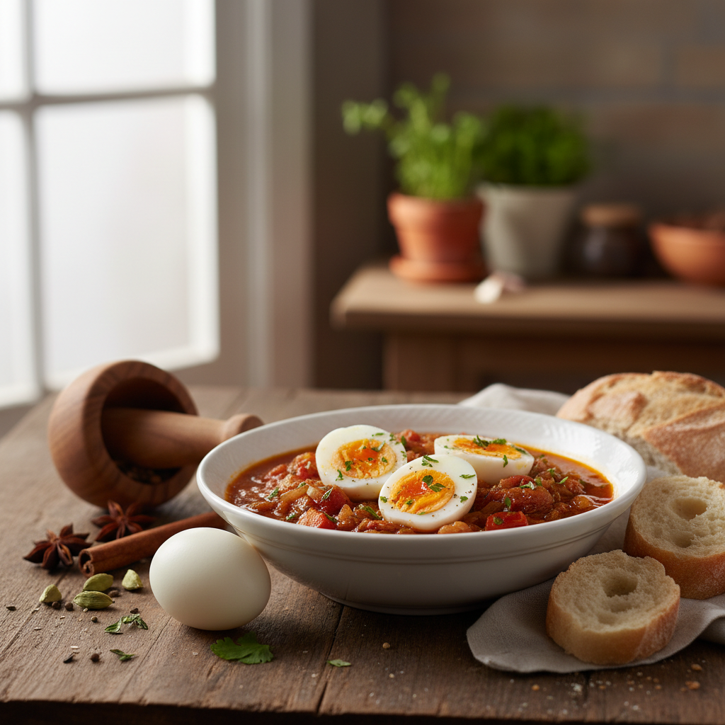 Rougail z’oeuf ou cari z’oeuf
