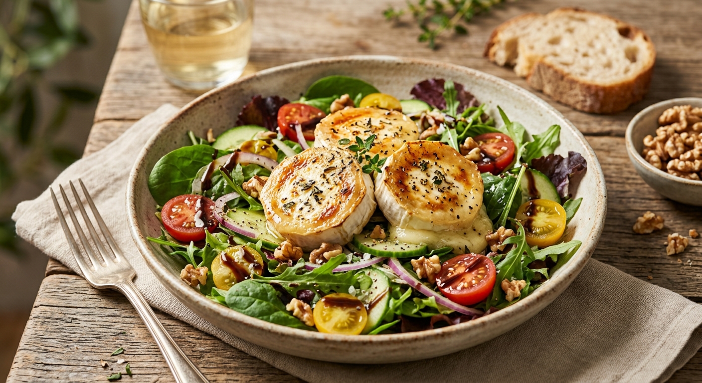 Salade au chèvre chaud facile