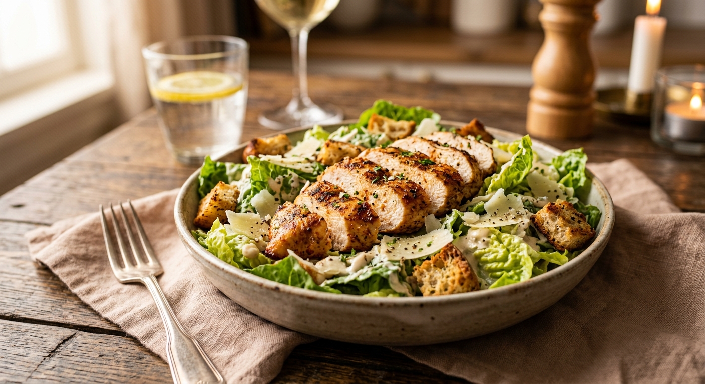 Salade césar au poulet rapide